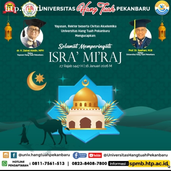 Peringatan Isra Miraj 2026, Universitas Hang Tuah Pekanbaru Berupaya Tingkatkan Akhlak Civitas Akademika dan Wujudkan Kampus UHTP Berdampak